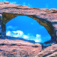 Buy canvas prints of Skyline Arch Rock Canyon Arches National Park Moab Utah  by William Perry