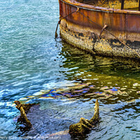 Buy canvas prints of Submerged Turret Oil USS Arizona Memorial Pearl Harbor Honolulu  by William Perry