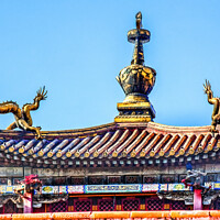 Buy canvas prints of  Dragon Pavilion Gugong Forbidden City Palace Beijing China by William Perry