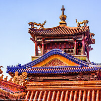 Buy canvas prints of Dragon Pavilion Gugong Forbidden City Palace Beijing China by William Perry