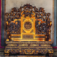 Buy canvas prints of Emperor's Throne Gugong Forbidden City Palace Beijing China by William Perry