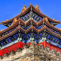 Buy canvas prints of Watch Tower Forbidden City Palace Beijing China by William Perry