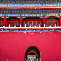 Buy canvas prints of Middle Red Gate Forbidden City Palace Beijing China by William Perry