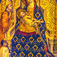 Buy canvas prints of Virgin of the Remedies Painting Seville Cathedral Spain by William Perry