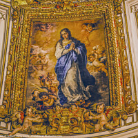 Buy canvas prints of Virgin Mary Heaven Painting Seville Cathedral Spain by William Perry