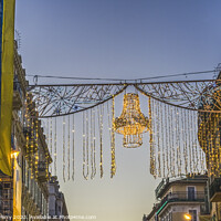 Buy canvas prints of Christmas Decorations Street Cityscape Nice France by William Perry