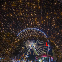 Buy canvas prints of Christmas Lights Decorations Nice France by William Perry