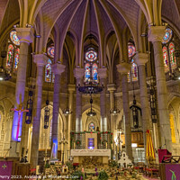 Buy canvas prints of Christmas Decorations Creche Basilic Altar Notre Dame Church Nic by William Perry