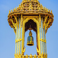 Buy canvas prints of Porcelain Golden Bell Tower Pagoda Grand Palace Bangkok Thailand by William Perry