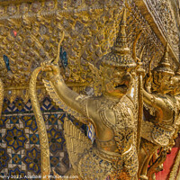 Buy canvas prints of Guardians Entrance Emerald Buddha Temple Grand Palace Bangkok by William Perry
