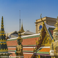 Buy canvas prints of Colorful Guardians Grand Palace Bangkok Thailand by William Perry