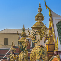 Buy canvas prints of Guardian Row Grand Palace Bangkok Thailand by William Perry