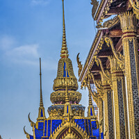 Buy canvas prints of Blue Pagoda Courtyard Emerald Buddha Temple Grand Palace Bangkok by William Perry