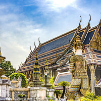 Buy canvas prints of Emerald Buddha Temple Grand Palace Bangkok Thailand by William Perry