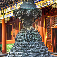 Buy canvas prints of Buddhist Hell Bronze Statue Yonghe Gong Temple Beijing China by William Perry