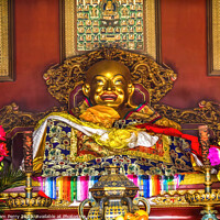 Buy canvas prints of Laughing Buddha Statue Yonghe Gong Buddhist Temple Beijing China by William Perry
