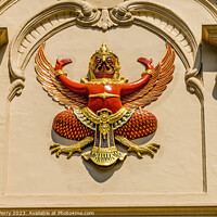 Buy canvas prints of Thai Emblem King Government Grand Palace Bangkok Thailand by William Perry