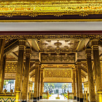 Buy canvas prints of Golden Pavilion Wat Ratchanaddaram Worawihan Bangkok Thailand by William Perry