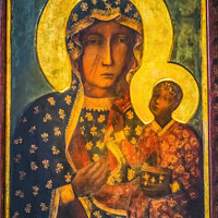 Buy canvas prints of Copy Black Madonna Virgin Mary Icon Jasna Gora Poland by William Perry