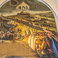 Buy canvas prints of Fresco Attack Black Madonna Jasna Gora Monastery Poland by William Perry