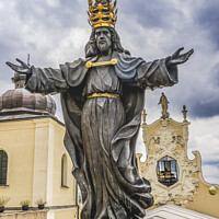 Buy canvas prints of Christ King Statue Jasna Gora Monastery Czestochowy Poland by William Perry