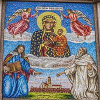 Buy canvas prints of Black Madonna Virgin Mary Mosaic Jasna Gora Czestochowy Poland by William Perry