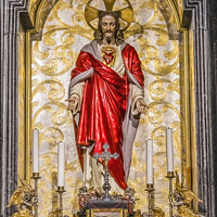 Buy canvas prints of Jesus Sacred Heart Jasna Gora New Basilica Czestochowy Poland by William Perry