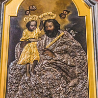 Buy canvas prints of Baby Jesus Saint Painting Jasna Gora New Basilica Poland by William Perry