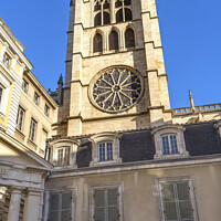 Buy canvas prints of St John the Baptist Cathedral Outside Plaza Lyon France by William Perry