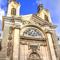 Buy canvas prints of Hospital Hotel -Dieu Chapel Outside Facade Lyon France by William Perry