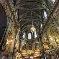 Buy canvas prints of Hospital Le Grand Hotel -Dieu Chapel Basilica Lyon France by William Perry