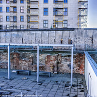 Buy canvas prints of Gestapo Cellar Remains Wall Park Berlin Germany by William Perry