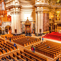 Buy canvas prints of Basilica Worshipers Altar Organ Cathedral Berlin Germany by William Perry