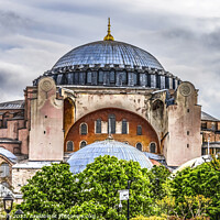 Buy canvas prints of Hagia Sophia Mosque Dome Minarets Trees Istanbul Turkey by William Perry