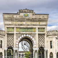 Buy canvas prints of Istanbul University Entrance Gate Istanbul Turkey by William Perry