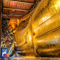 Buy canvas prints of  Reclining Buddha Front Wat Pho Bangkok Thailand by William Perry