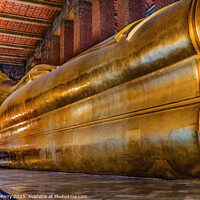 Buy canvas prints of  Long Reclining Buddha Front Wat Pho Bangkok Thailand by William Perry