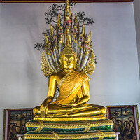 Buy canvas prints of Golden Buddha Sala Karn Parien Wat Pho Bangkok Thailand by William Perry