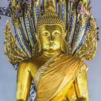 Buy canvas prints of Golden Buddha Sala Karn Parien Wat Pho Bangkok Thailand by William Perry