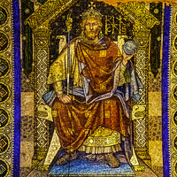 Buy canvas prints of Emperor Heinrich I Mosaic Kaiser Wilhelm Memorial Church Berlin  by William Perry