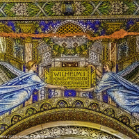 Buy canvas prints of Angels Mosaic Kaiser Wilhelm Memorial Church Berlin Germany by William Perry