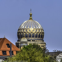 Buy canvas prints of Golden Dome New Jewish Synagogue Berlin Germany by William Perry