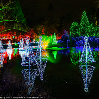 Buy canvas prints of Christmas Lights Van Dusen Garden Vancouver British Columbia by William Perry