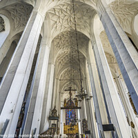 Buy canvas prints of Basilica Wide Altar St Mary's Church Gdansk Poland by William Perry