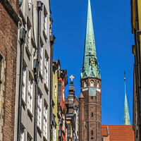 Buy canvas prints of Crosses Spire St Mary's Church Outside Gdansk Poland by William Perry