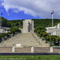 Buy canvas prints of Altar of Freedom Punchbowl National Cemetery Honolulu Hawaii by William Perry