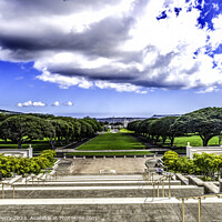 Buy canvas prints of View From Altar of Freedom Punchbowl National Cemetery Honolulu  by William Perry