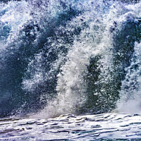 Buy canvas prints of Colorful Large Wave Waimea Bay North Shore Oahu Hawaii by William Perry