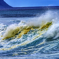 Buy canvas prints of Colorful Large Wave Sand Waimea Bay North Shore Oahu Hawaii by William Perry