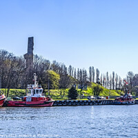 Buy canvas prints of Westerplatte Monument Port Motlawa River Gdansk Poland by William Perry